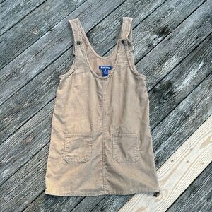 Cute Vintage Corduroy Overall Mini Dress